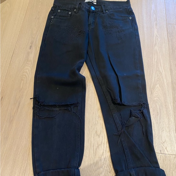 One Teaspoon ~ Black Boyfriend Jeans - Picture 2 of 4